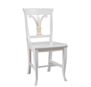 Sedia in legno modello Giglio foglia oro