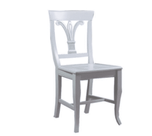 Sedia in legno modello Giglio foglia argento