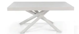 Tavolo allungabile con piano bianco consumato ART.003