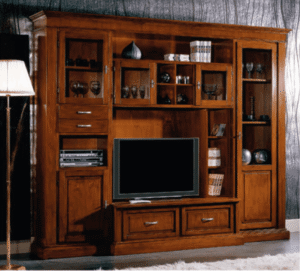 Parete attrezzata con anta diamantata ART.024