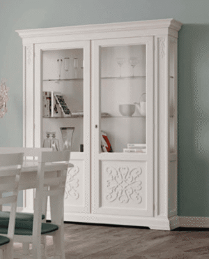 Vetrina classica con decoro in rilievo 170x45x210 cm ART.046