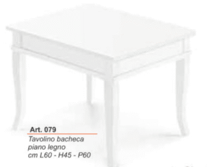 Tavolino bacheca con piano in legno ART.079