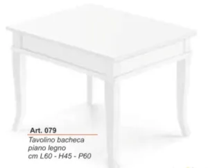 Tavolino bacheca con piano in legno ART.079