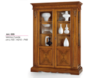 Vetrina in legno 2 ante in stile arte povera ART.099