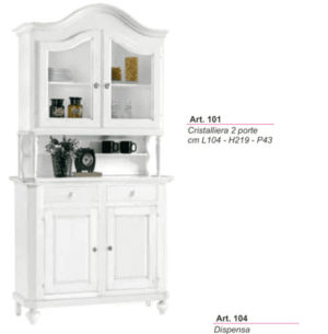 Cristalliera napoletana in legno 2 porte ART.101