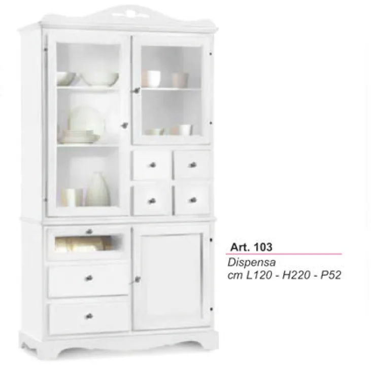 Dispensa 3 ante e 7 cassetti 120x52x220 cm ART.103
