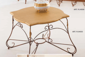 Tavolino quadrato in ferro battuto 60x60 cm R.04003