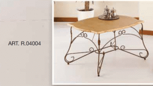 Tavolino rettangolare in ferro battuto 60x80 cm R.04004
