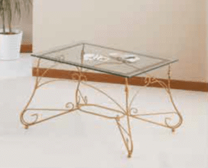 Tavolino rettangolare in ferro battuto 60x80 cm R.04004/V