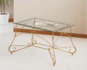 Tavolino rettangolare in ferro battuto 60x80 cm R.04004/V