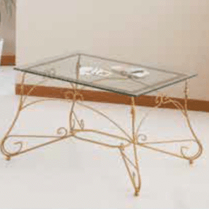 Tavolino rettangolare in ferro battuto 60x80 cm R.04004/V