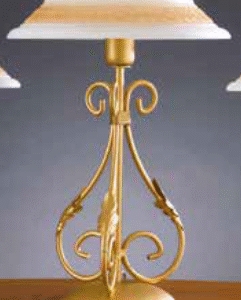 Lampada grande in ferro battuto Ø 35 R.04021