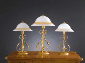 Tris Lampade in ferro battuto R.04023/TRIS
