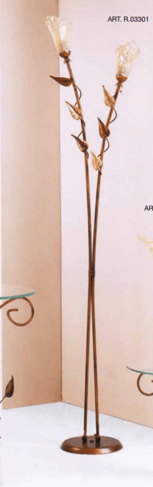 Lampada da terra in ferro battuto R.03301