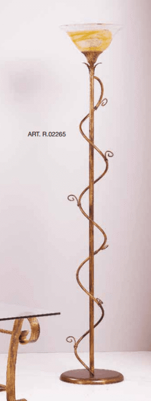 Lampada da terra in ferro battuto R.02265