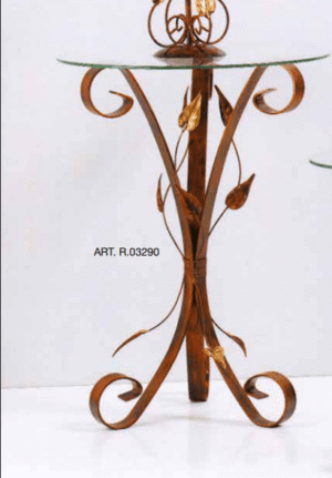 Tavolino alto in ferro battuto R.03290