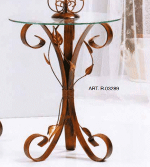 Tavolino basso in ferro battuto R.03289