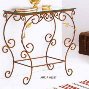 Consolle foglie in ferro battuto R.03297