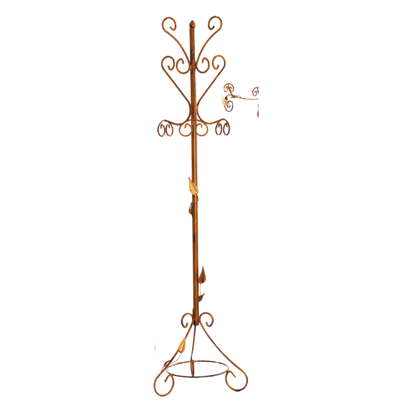 Appendiabiti in ferro battuto foglie R.03307