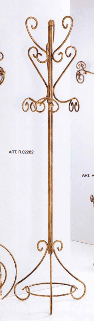 Appendiabiti in ferro battuto foglie R.02282