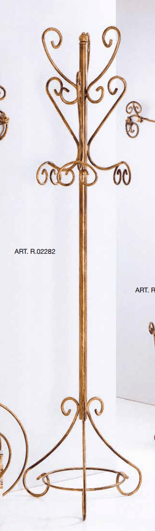 Appendiabiti in ferro battuto foglie R.02282