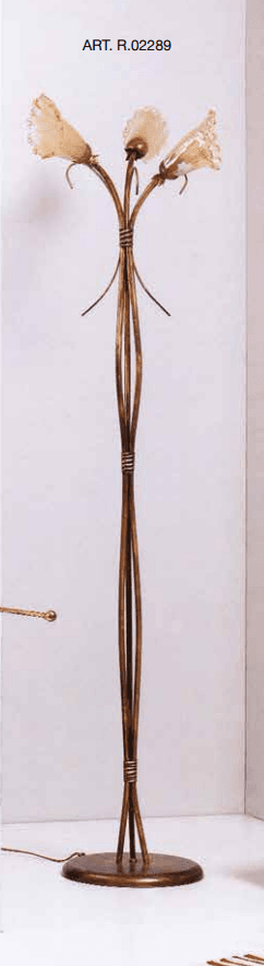 Lampada da terra in ferro battuto R.02289