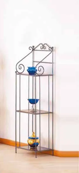 Etagere ferro battuto 38x27 con ripiani in legno PR.030