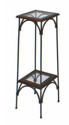 Alzatina ferro battuto 30x30 H. 78 cm R.04054