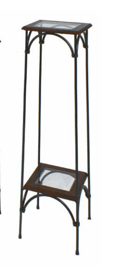 Alzatina ferro battuto 30x30 H. 98 cm R.04056