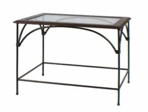 Tavolino ferro battuto 90x50 H. 50 cm R.04061