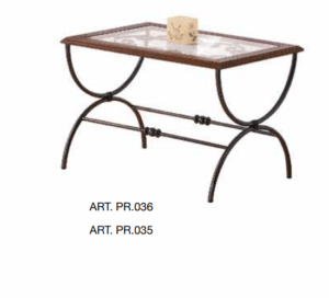 Tavolino ferro battuto 90x60 H. 50 cm PR.036