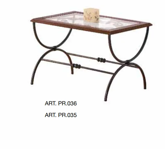 Tavolino ferro battuto 90x60 H. 50 cm PR.036