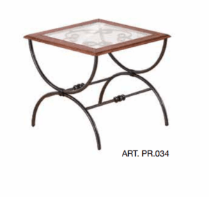 Tavolino quadrato ferro battuto 50x50 H. 50 cm PR.034