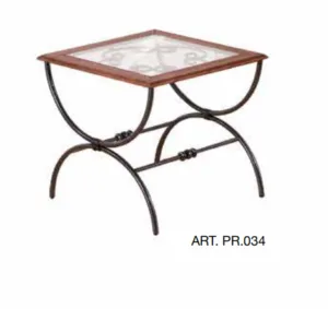 Tavolino quadrato ferro battuto 50x50 H. 50 cm PR.034