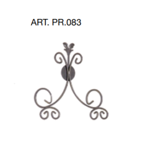 Appendiabiti 2 posti ferro battuto PR.083