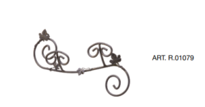 Appendiabiti 2 posti in ferro battuto R.01079