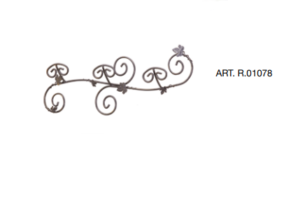 Appendiabiti 3 posti ferro battuto R.01078