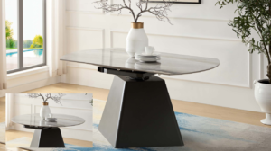 Tavolo Zeus nero allungabile in marmo