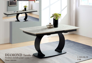 Tavolo Diamond allungabile in marmo