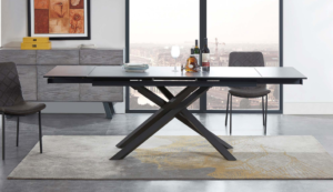 Tavolo Ventotene allungabile in vetro grigio