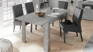 Tavolo Cemento allungabile con struttura e piano cemento