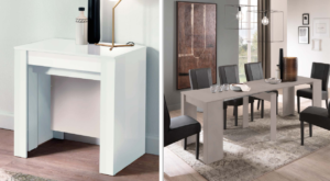 Tavolo Consolle allungabile cm bianco o cashmere