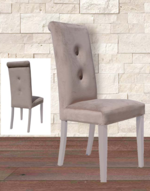 Sedia Elena in velluto tortora