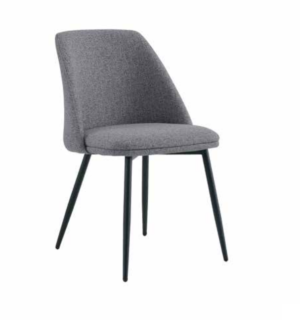 Sedia Kate in tessuto antimacchia tortora o grigio