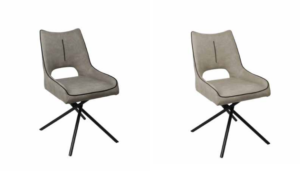 Sedia Francesca in ecopelle tortora o grigio chiaro