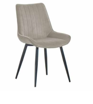 Sedia Fiamma in vellutino tortora o grigio