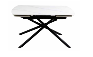 Tavolo allungabile Morgana 130x90 con piano ceramica bianco