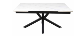Tavolo allungabile Diletta 160x90 con piano ceramica bianco