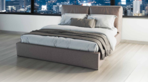 Letto contenitore Katrine in tessuto