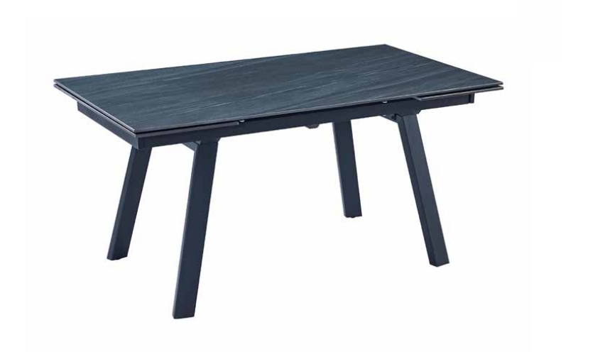 Tavolo allungabile Atena antracite 160x90 piano ceramica antracite venato